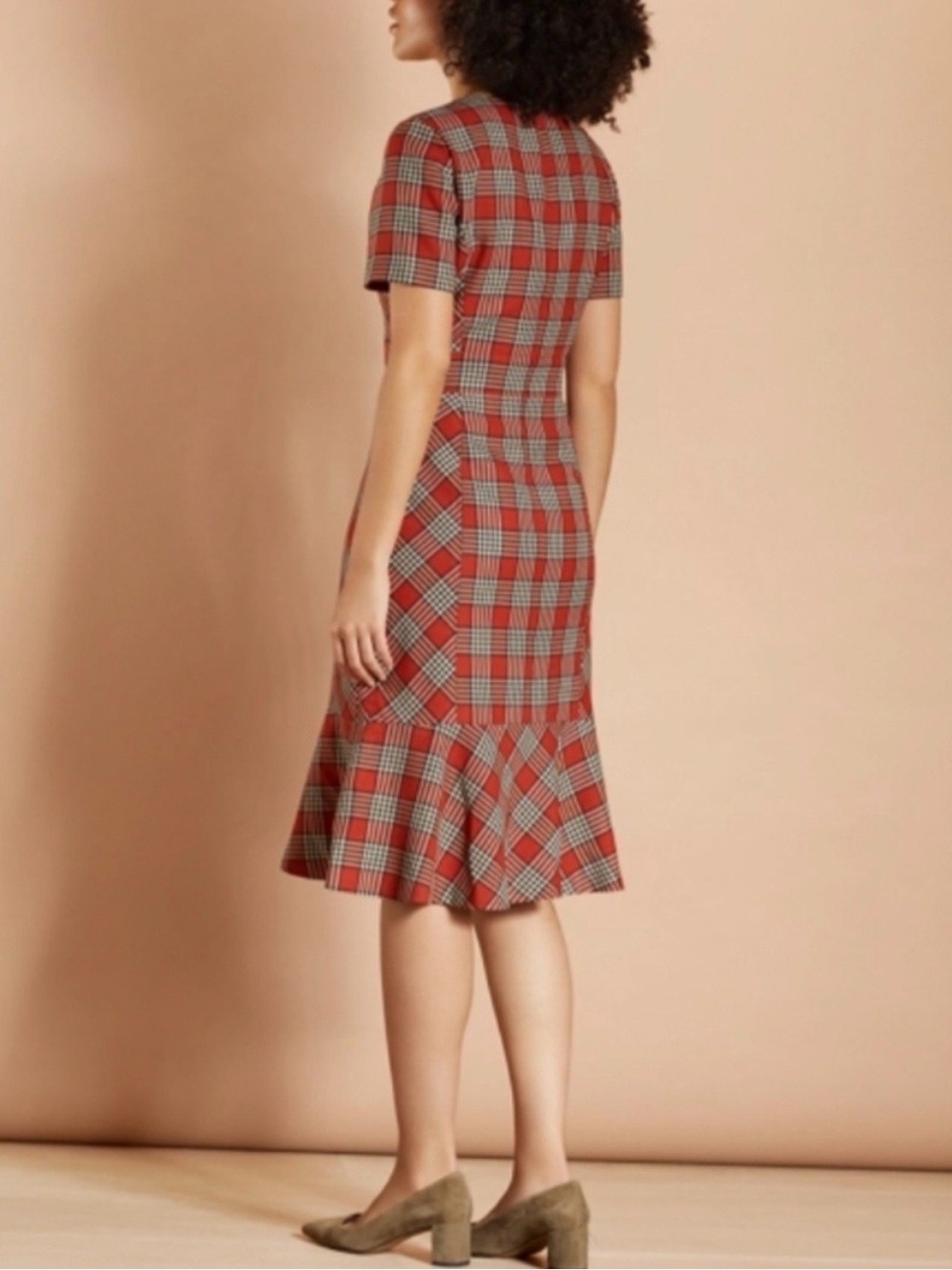 Brooks Brothers Plaid Flounce Hem Dress - Picture 3 of 15